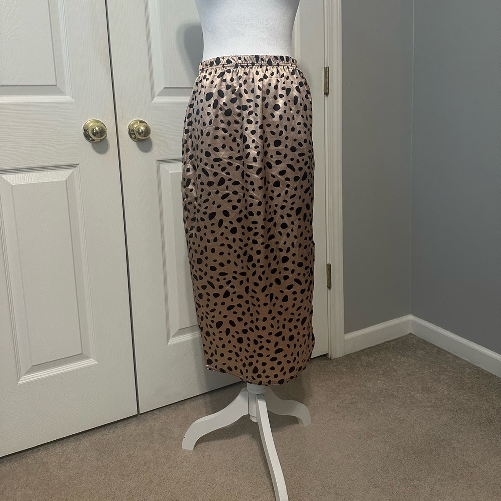 PrettyLittleThing Animal Print Midi Skirt